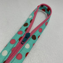 Load image into Gallery viewer, Key Fob - Aqua Lt Pink Dot
