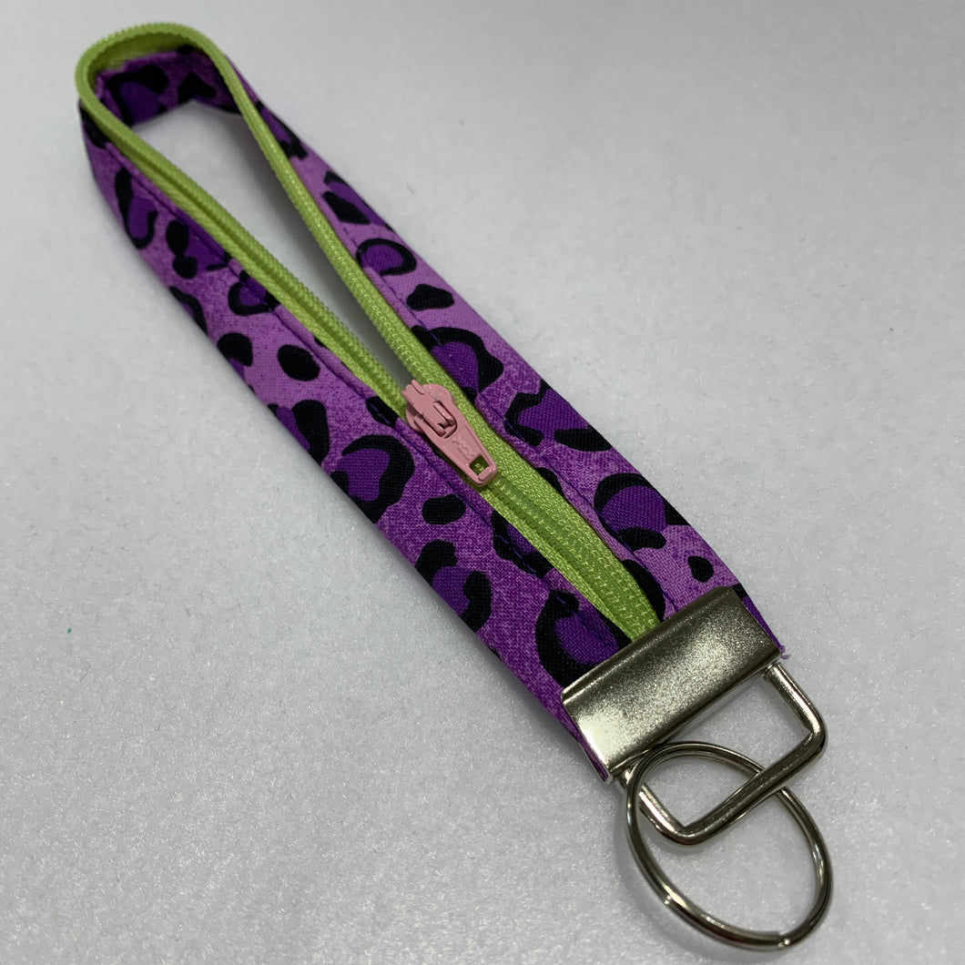 Key Fob - Purple Leopard