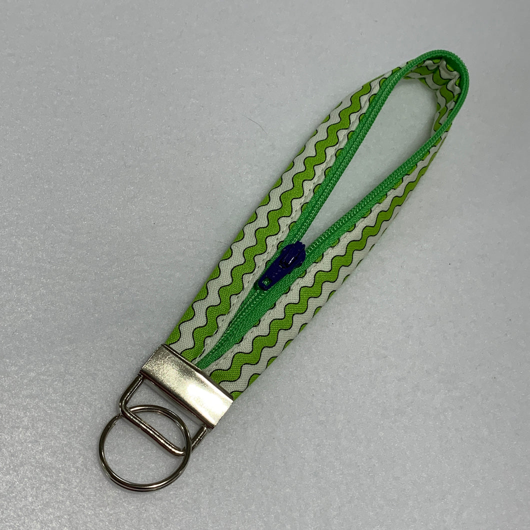 Key Fob - Green Zig