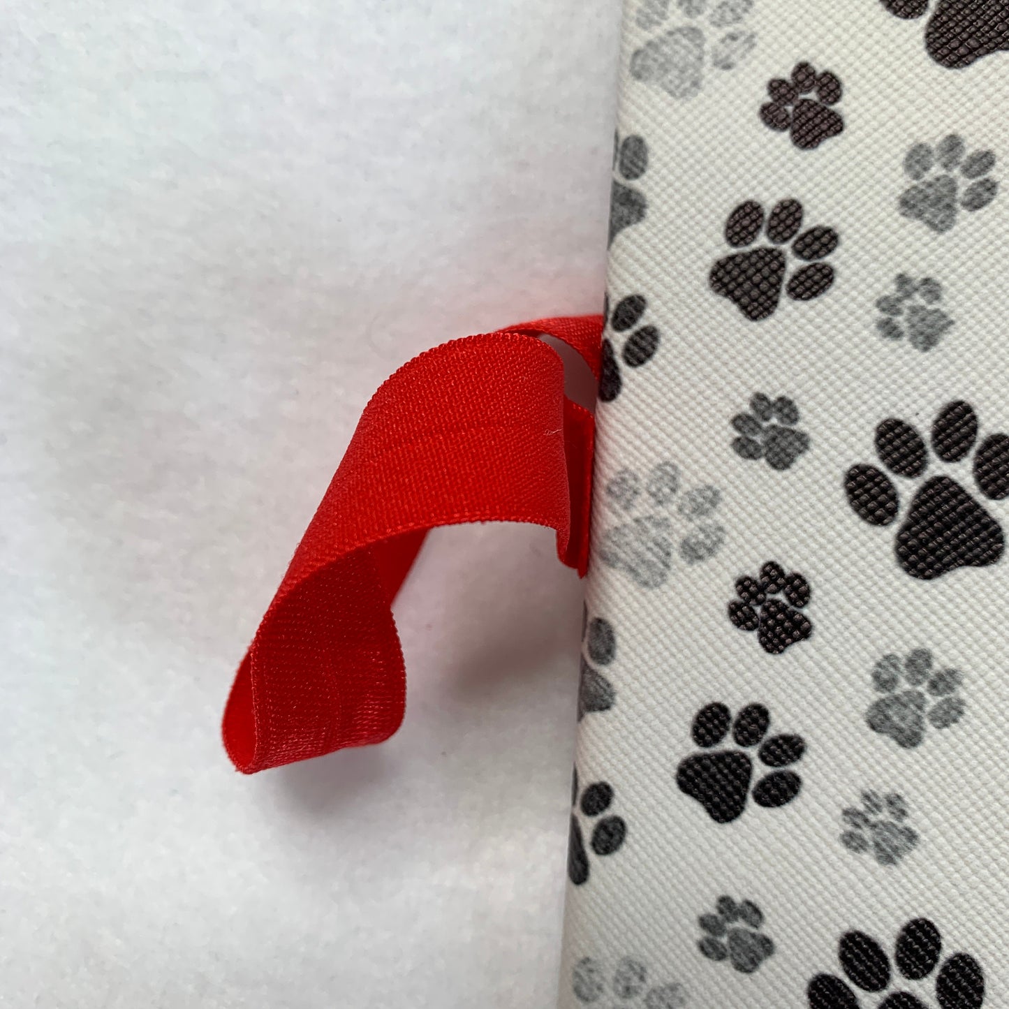 Notebook Cover - Wh Paws Red