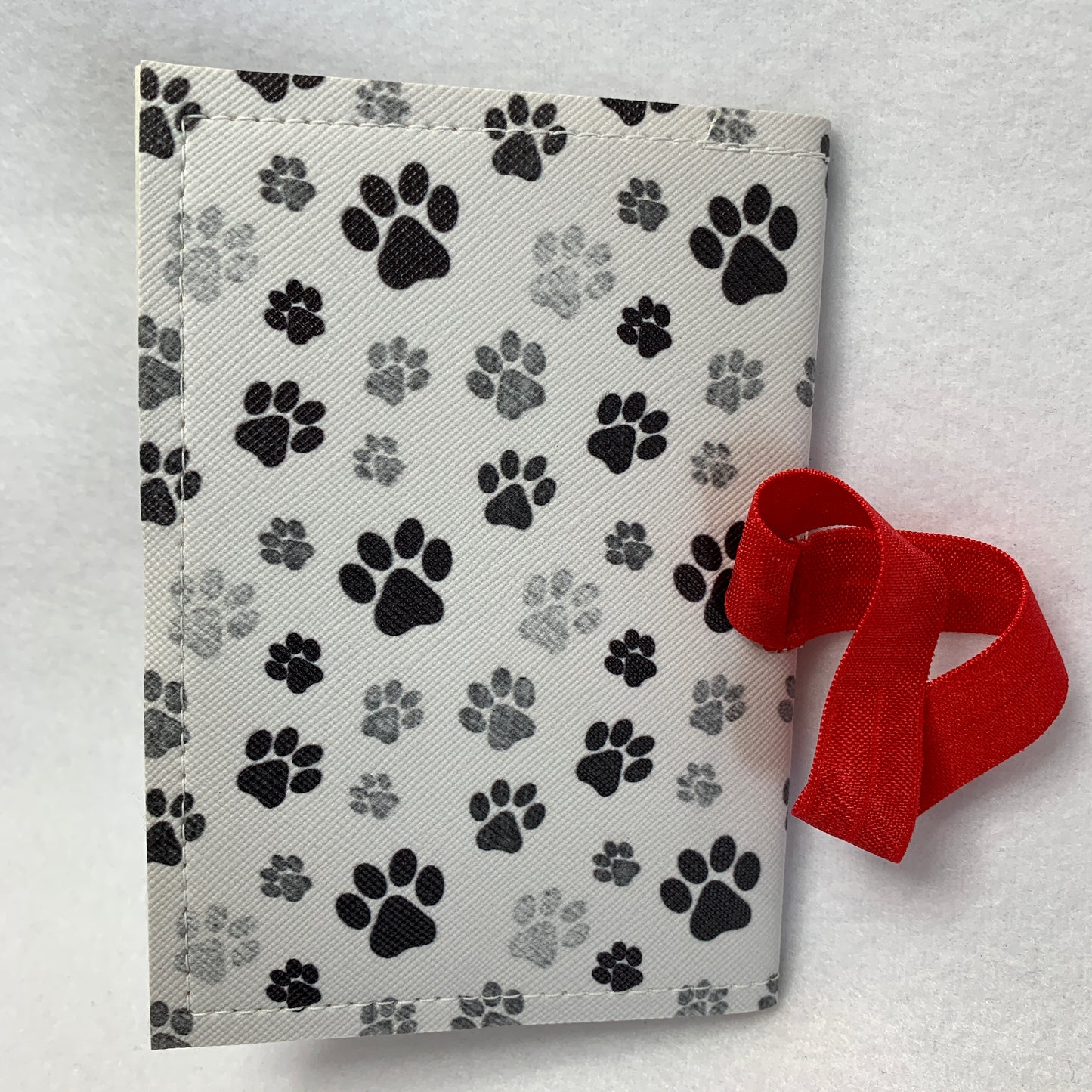 Notebook Cover - Wh Paws Red