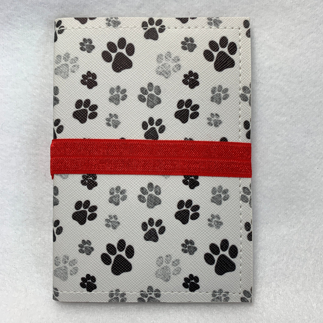 Notebook Cover - Wh Paws Red