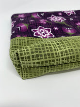 Load image into Gallery viewer, Zipper Bag, Green Purple Rectangle
